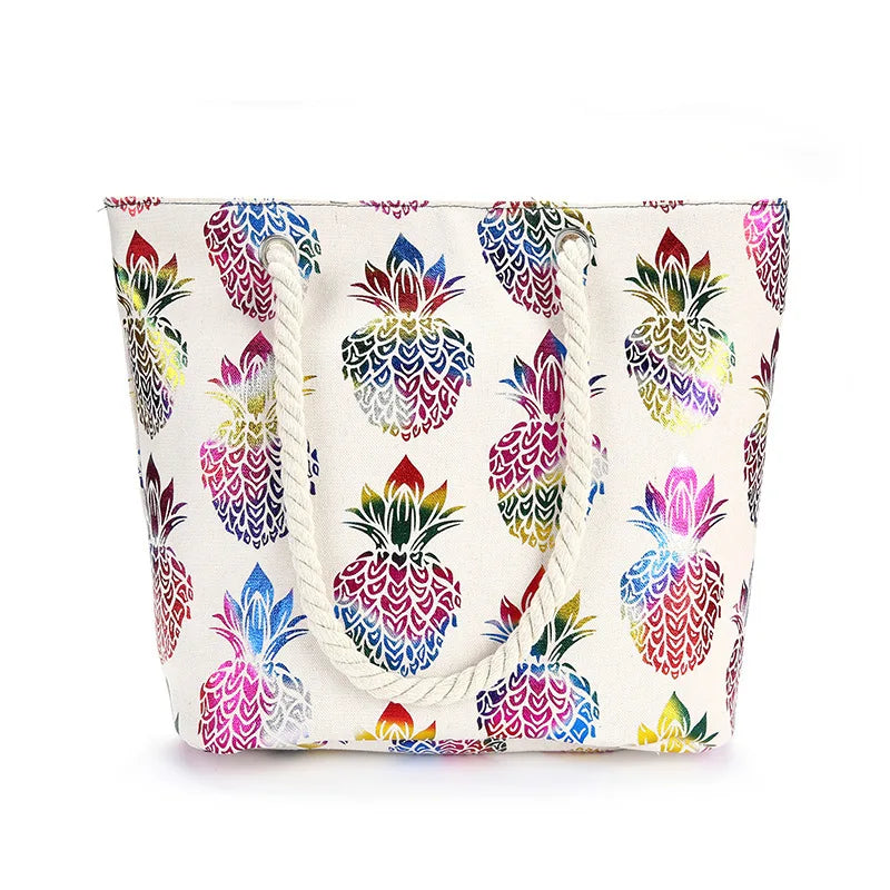 Canvas Handbag Animal Printed for Women Tote Bag Large Capacity 2022 Summer Portable Shoulder Messenger Beach Bag ECO