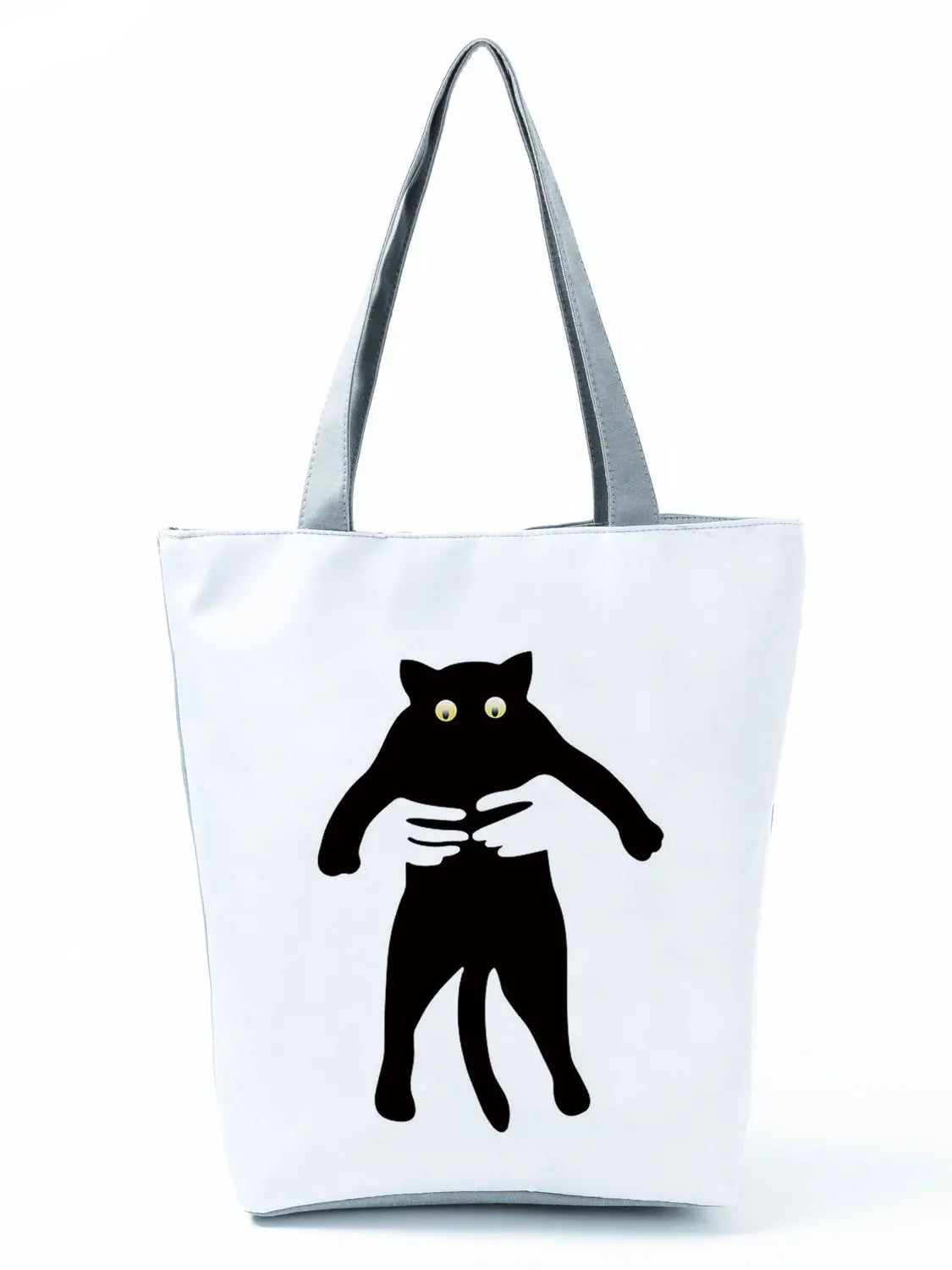 High Capacity Animal Design Bags Women Bag Black Cat Print Shopper Bag Handbag Office Reusable Casual Shoulder Bags Dropshipping