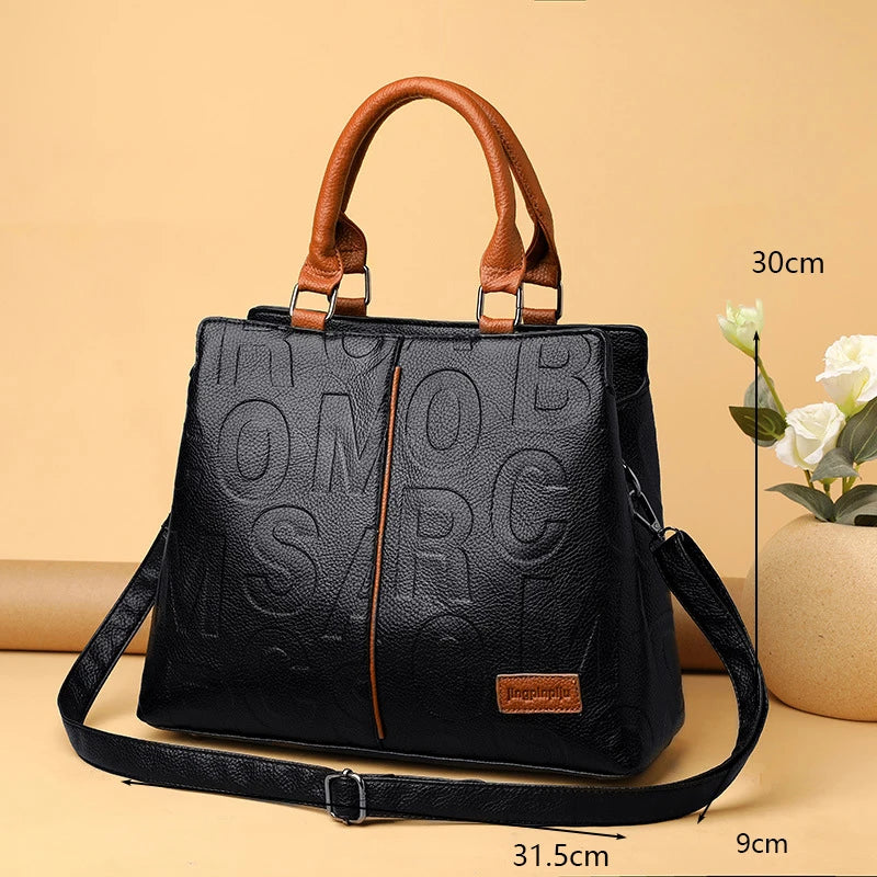 PU Leather Casual Crossbody Bags for Women Ladies Luxury Designer Tote Handbag Female Large Capacity Travel Shoulder Bag Sac