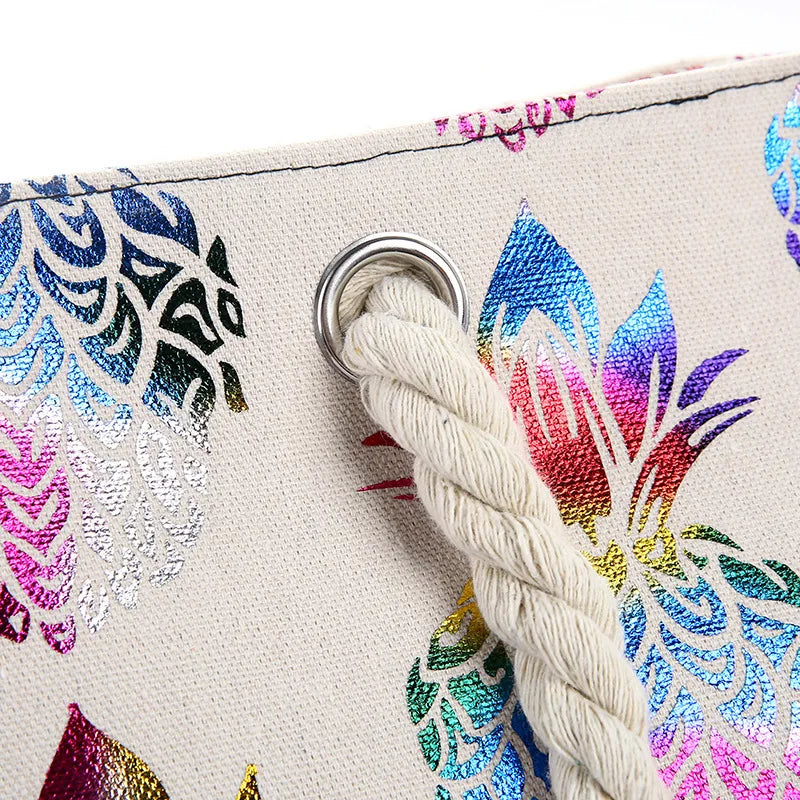 Canvas Handbag Animal Printed for Women Tote Bag Large Capacity 2022 Summer Portable Shoulder Messenger Beach Bag ECO