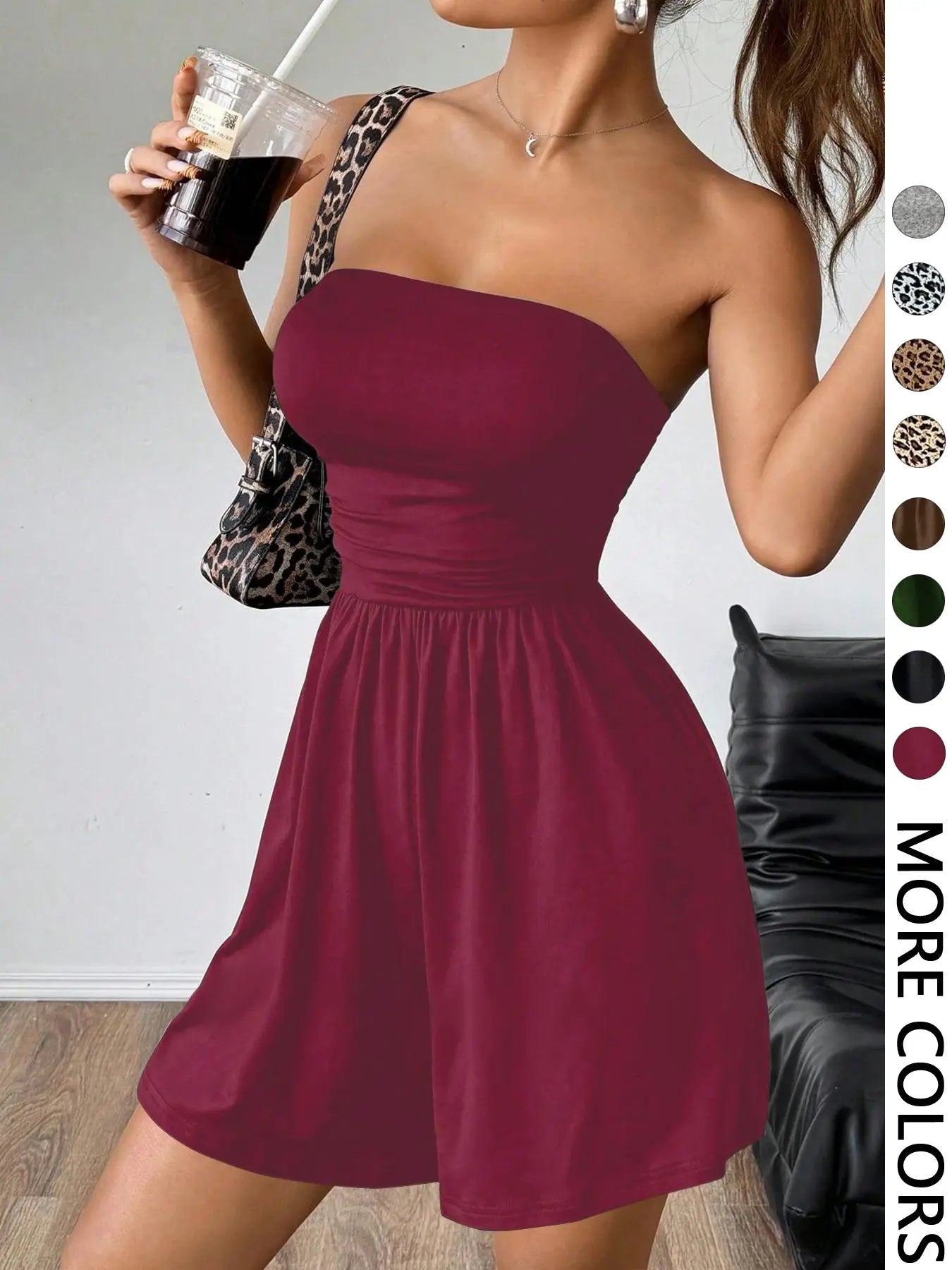 Women'S Solid Color Fitted Sleeveless Strapless Romper, Casual Chic Fashion Lightweight Romper for Summer, Women'S Clothes for Daily Wear