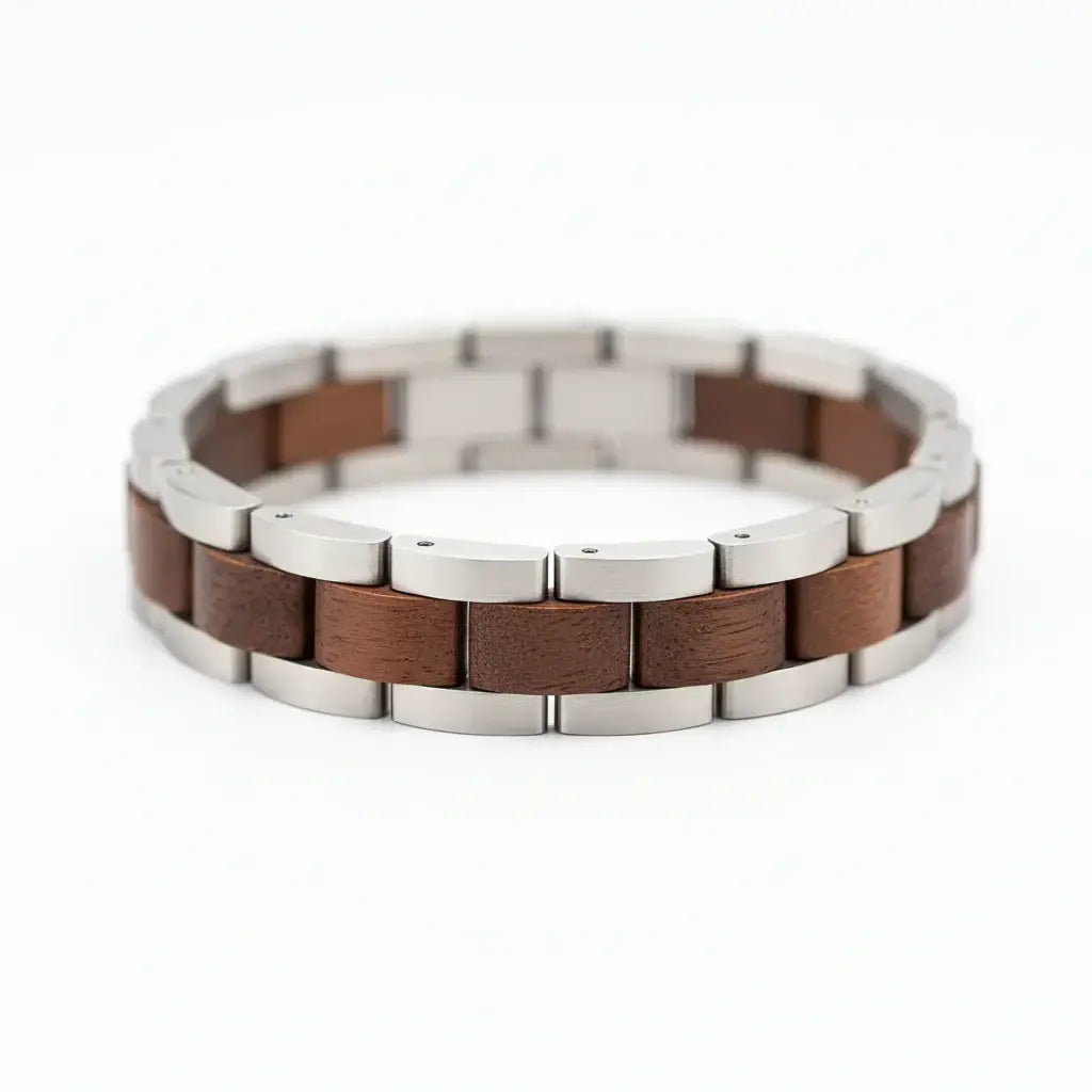 Wood Stainless Steel Bracelet Gift Box for Women Fashion Jewelry