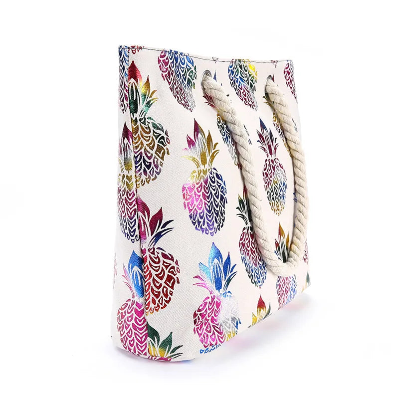 Canvas Handbag Animal Printed for Women Tote Bag Large Capacity 2022 Summer Portable Shoulder Messenger Beach Bag ECO