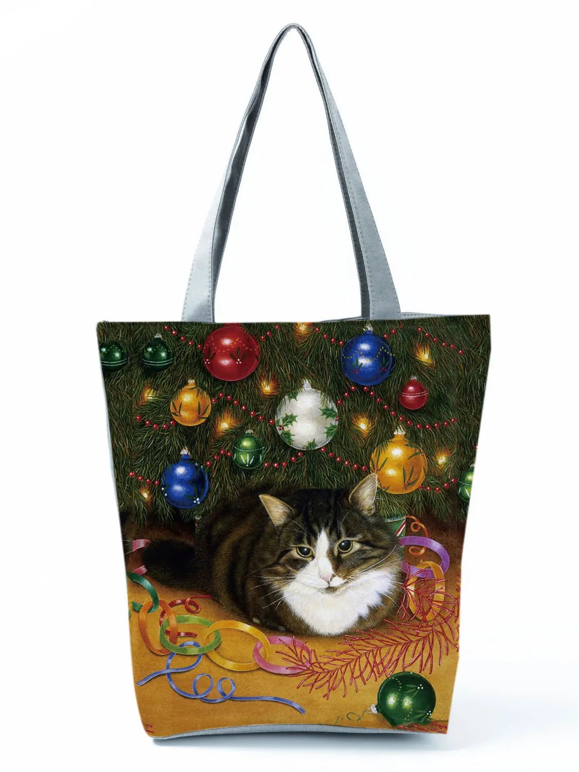 High Capacity Animal Design Bags Women Bag Black Cat Print Shopper Bag Handbag Office Reusable Casual Shoulder Bags Dropshipping