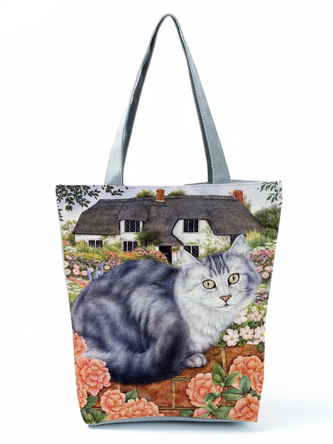 High Capacity Animal Design Bags Women Bag Black Cat Print Shopper Bag Handbag Office Reusable Casual Shoulder Bags Dropshipping