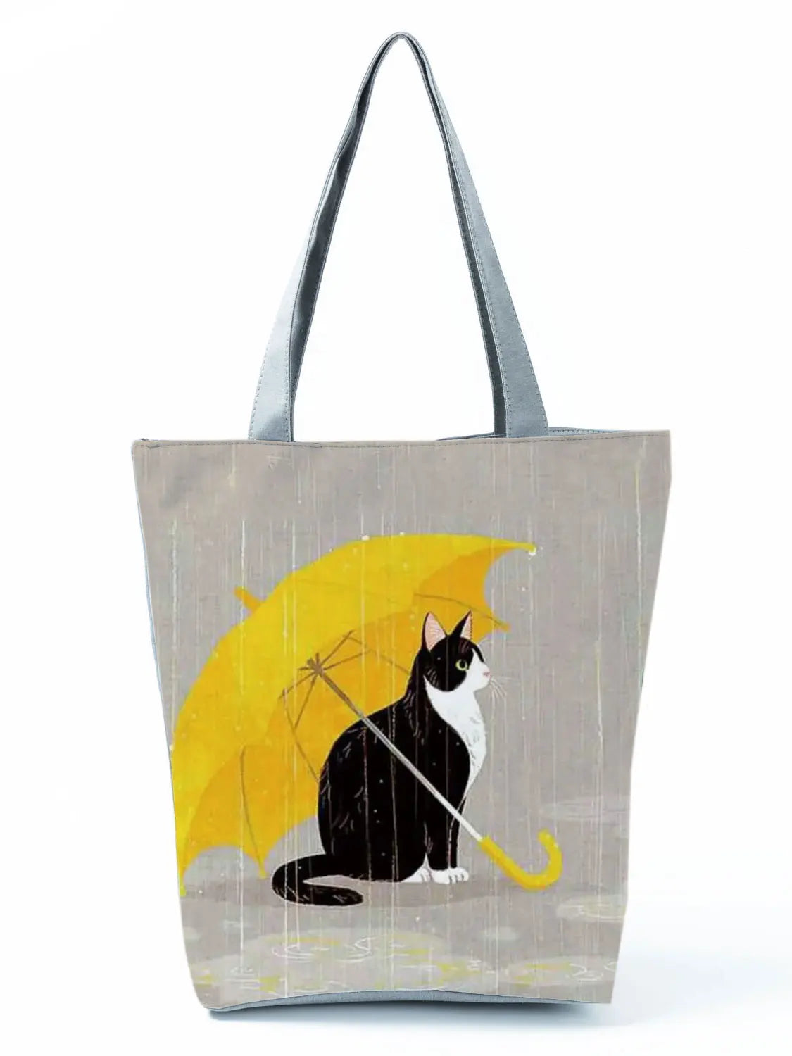 High Capacity Animal Design Bags Women Bag Black Cat Print Shopper Bag Handbag Office Reusable Casual Shoulder Bags Dropshipping