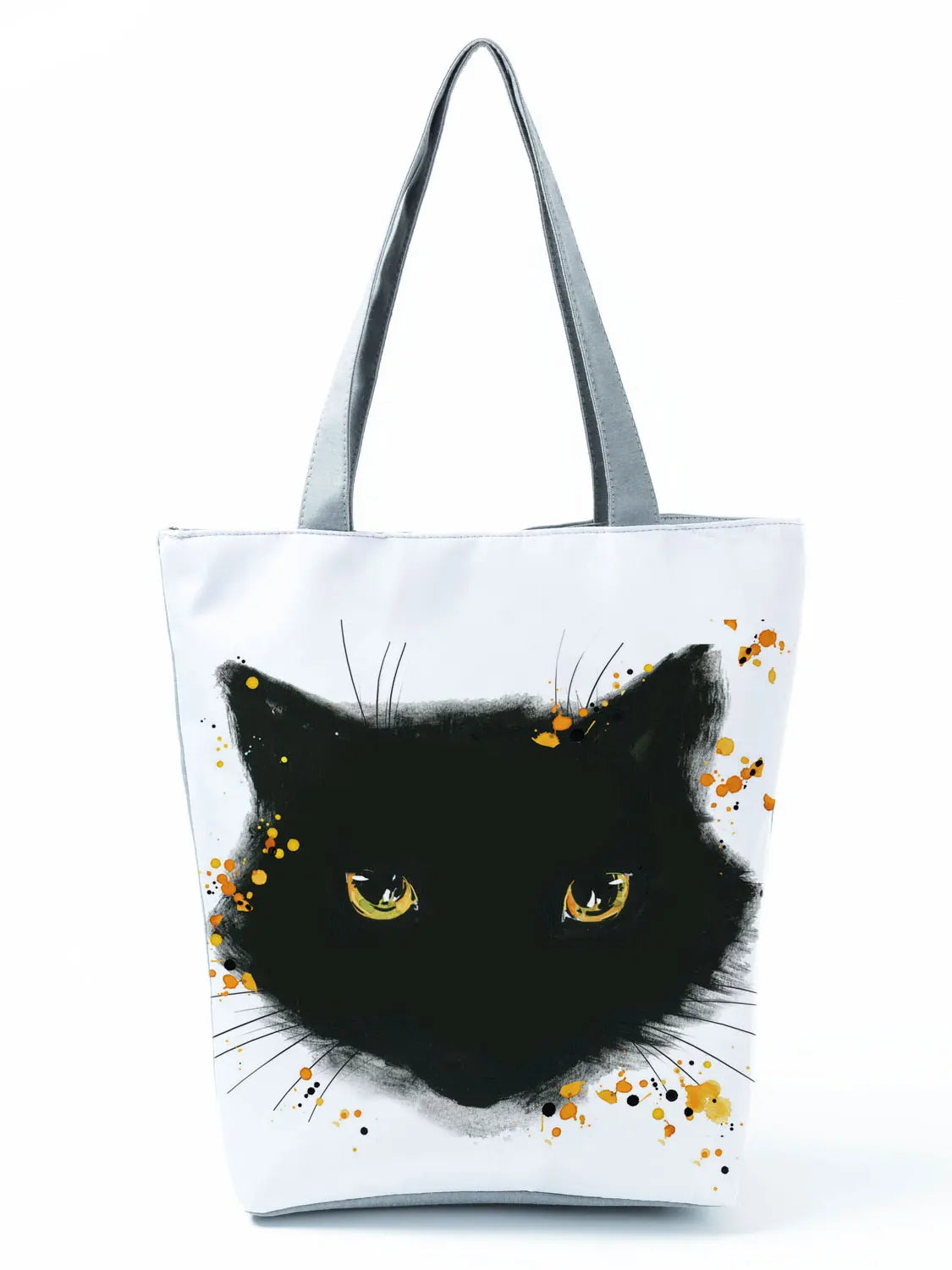 High Capacity Animal Design Bags Women Bag Black Cat Print Shopper Bag Handbag Office Reusable Casual Shoulder Bags Dropshipping