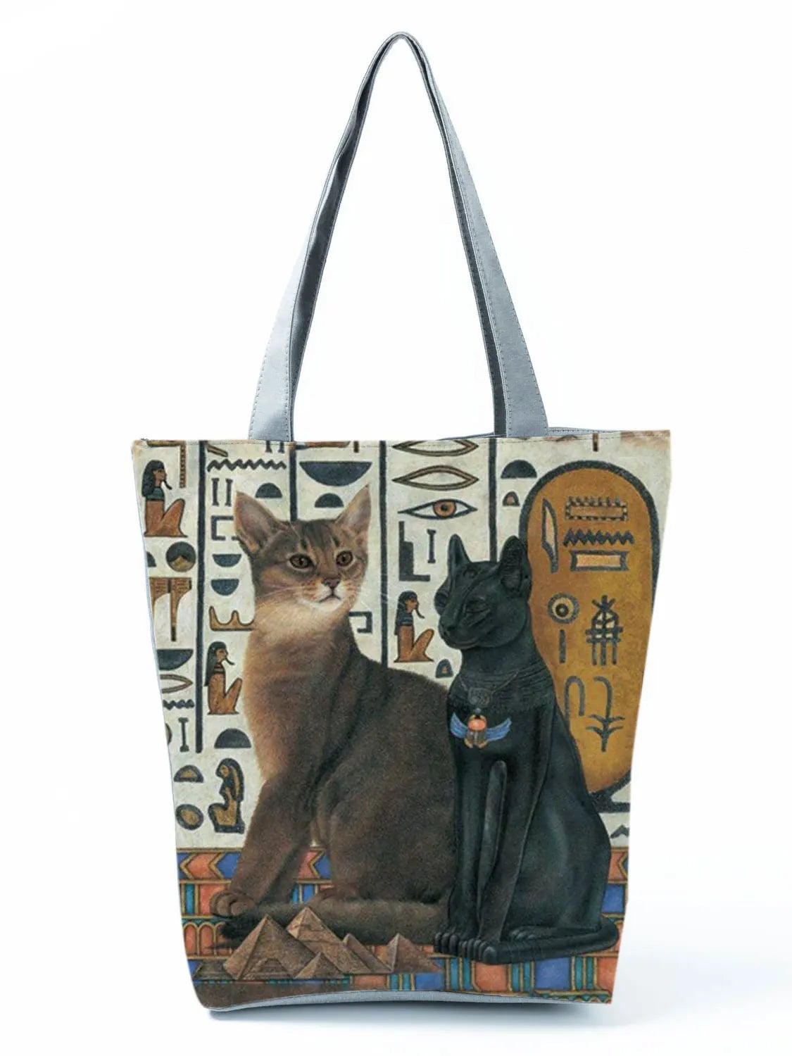 High Capacity Animal Design Bags Women Bag Black Cat Print Shopper Bag Handbag Office Reusable Casual Shoulder Bags Dropshipping