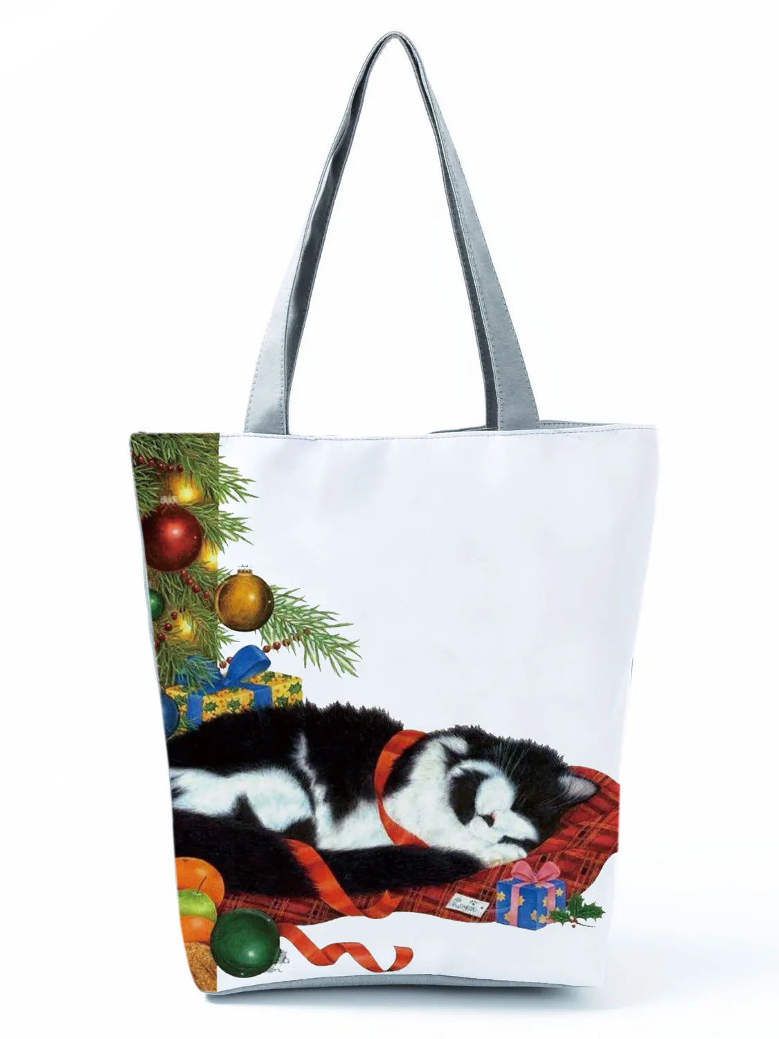 High Capacity Animal Design Bags Women Bag Black Cat Print Shopper Bag Handbag Office Reusable Casual Shoulder Bags Dropshipping