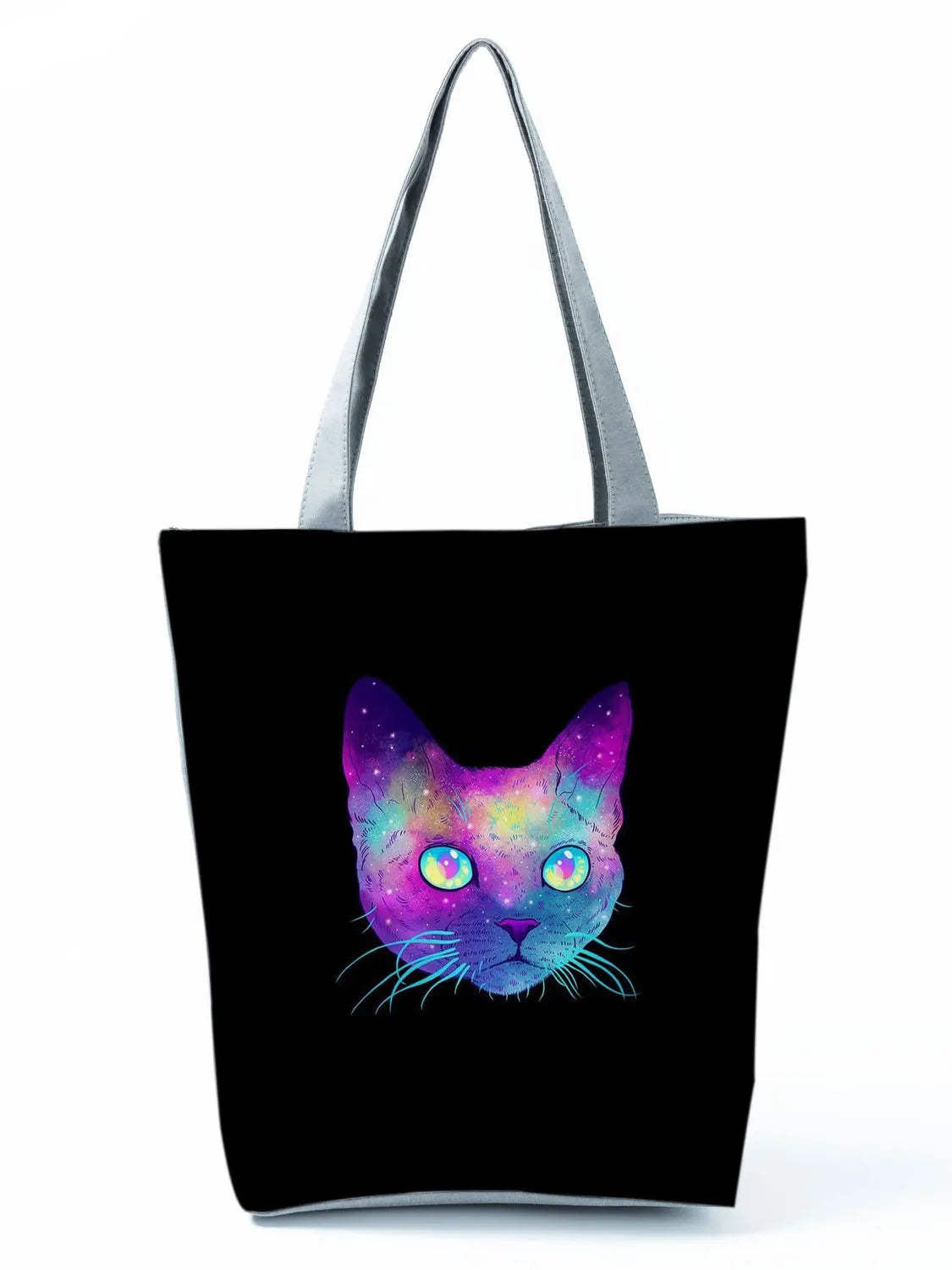 High Capacity Animal Design Bags Women Bag Black Cat Print Shopper Bag Handbag Office Reusable Casual Shoulder Bags Dropshipping