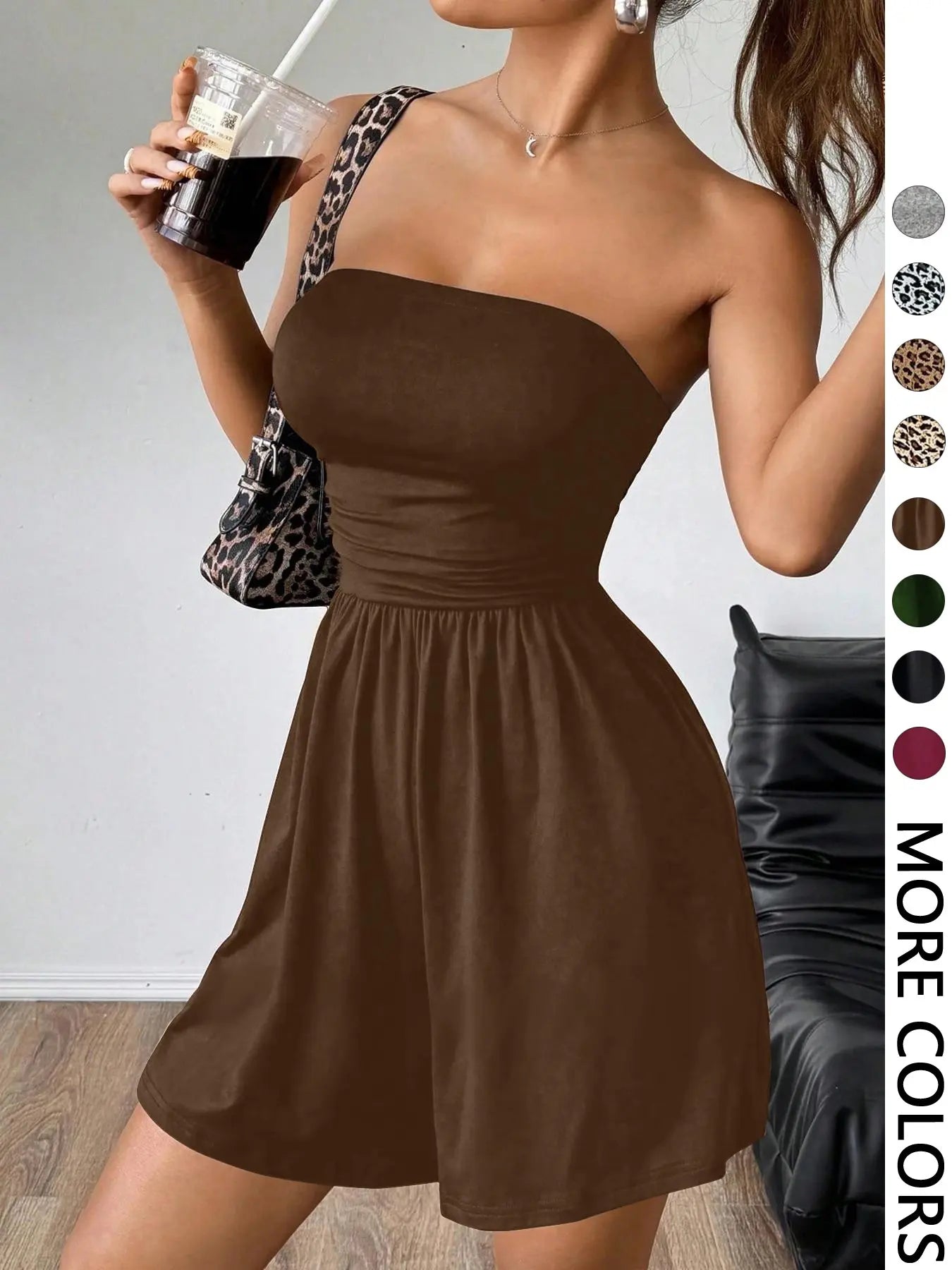Women'S Solid Color Fitted Sleeveless Strapless Romper, Casual Chic Fashion Lightweight Romper for Summer, Women'S Clothes for Daily Wear