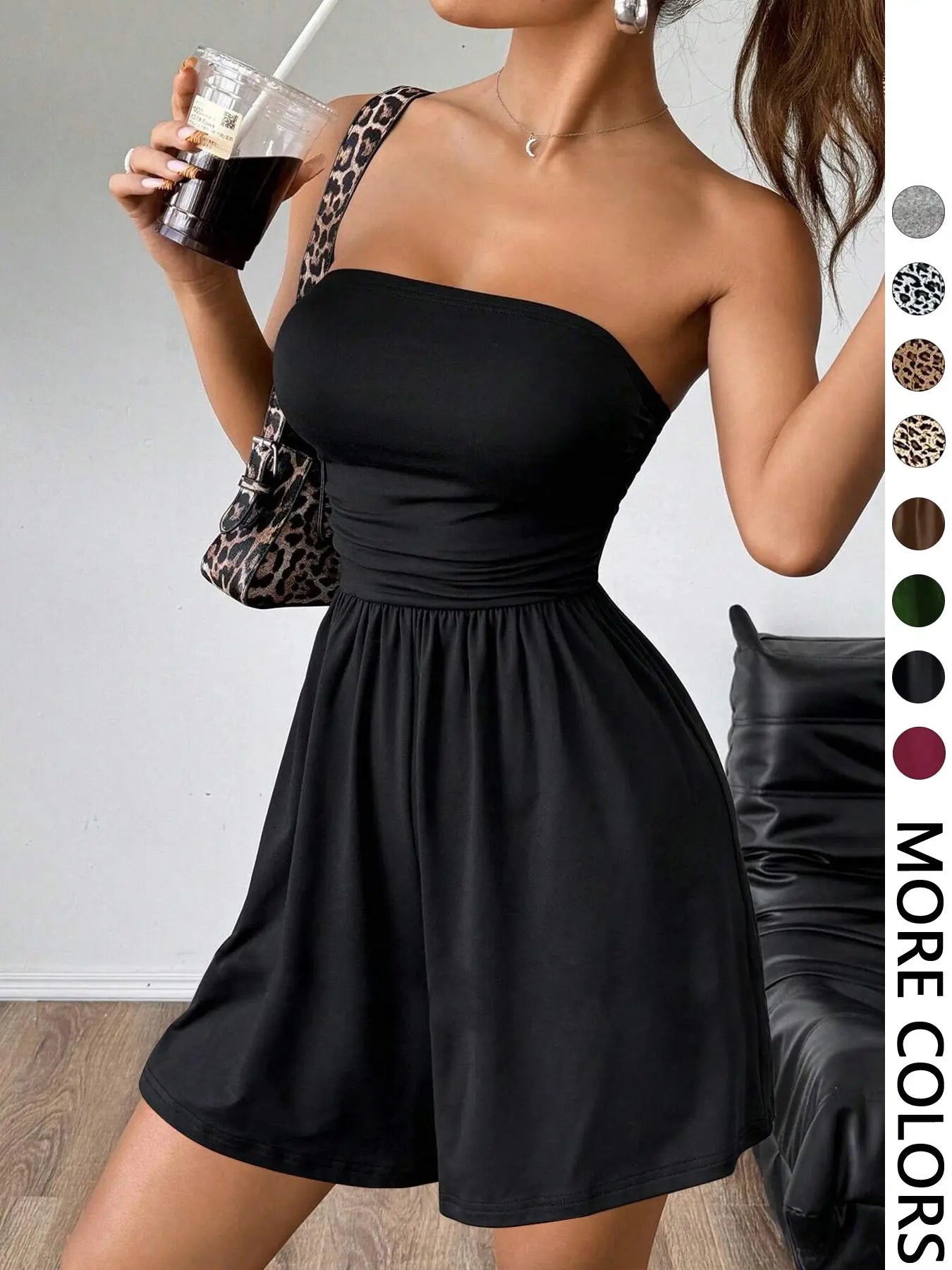 Women'S Solid Color Fitted Sleeveless Strapless Romper, Casual Chic Fashion Lightweight Romper for Summer, Women'S Clothes for Daily Wear