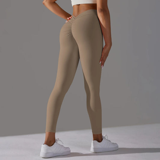 Scrunch Butt Gym Leggings Sexy V Waist Push up Leggings Women Fiteness Leggings Naked Feeling Yoga Pants Workout Tights Leggings