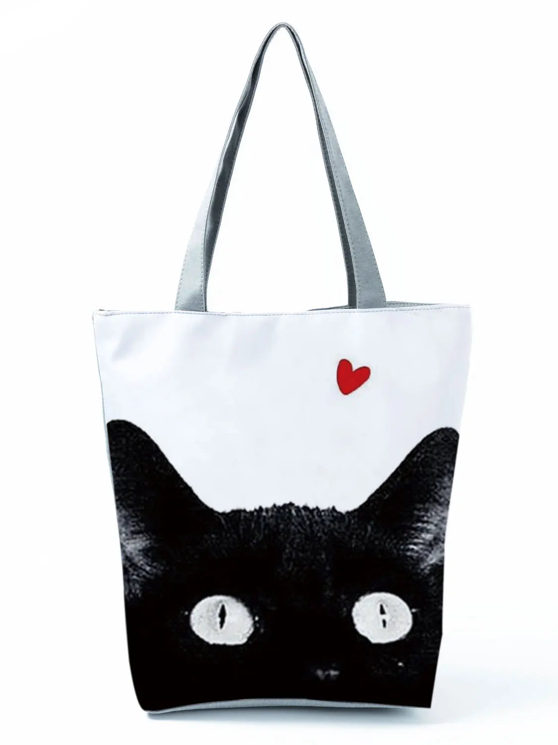 High Capacity Animal Design Bags Women Bag Black Cat Print Shopper Bag Handbag Office Reusable Casual Shoulder Bags Dropshipping